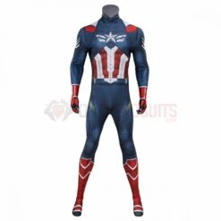 2025 Captain America Cosplay Costumes Printing Edition Jumpsuits