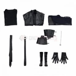 The Witcher 5 Cosplay Costumes Geralt Black Suits Top Level