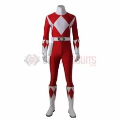 Tyrannosaurus Red Ranger Cosplay Costume Mighty Morphin Power Rangers Bodysuit