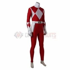 Tyrannosaurus Red Ranger Cosplay Costume Mighty Morphin Power Rangers Bodysuit -One Hero Suits Store 3669a 4