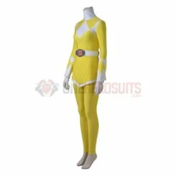 Yellow Ranger Female Cosplay Costumes Mighty Morphin Power Rangers Cosplay Suit -One Hero Suits Store 3670a 4