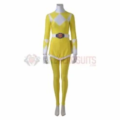 Yellow Ranger Female Cosplay Costumes Mighty Morphin Power Rangers Cosplay Suit -One Hero Suits Store 3670a 5