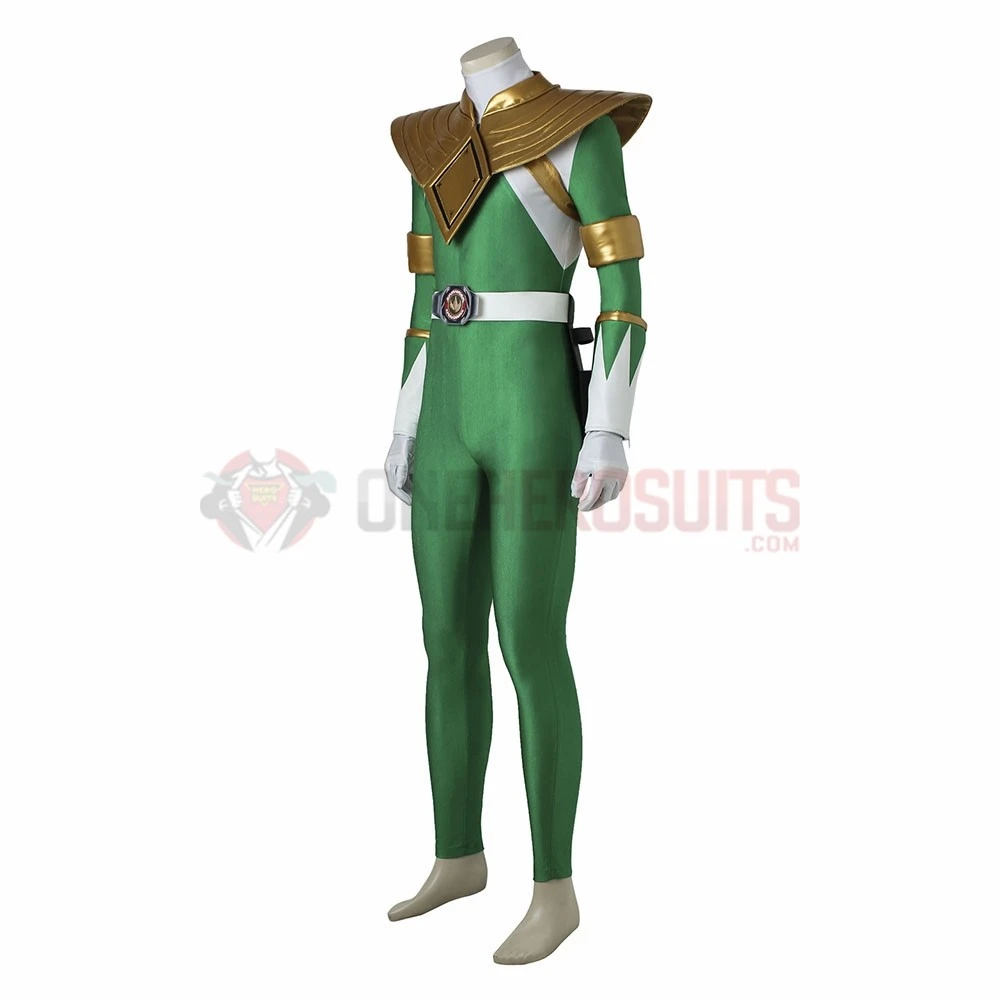 Tommy Oliver Cosplay Costume Green Ranger Spandex Cosplay Suit 6 Tommy Oliver Cosplay Costume Green Ranger Spandex Cosplay Suit - Image 4