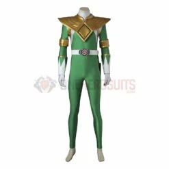 Tommy Oliver Cosplay Costume Green Ranger Spandex Cosplay Suit 22 Tommy Oliver Cosplay Costume Green Ranger Spandex Cosplay Suit -One Hero Suits Store 3734a 5