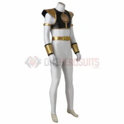 White Ranger Cosplay Costume Mighty Morphin Power Rangers Suit -One Hero Suits Store 3764a 3