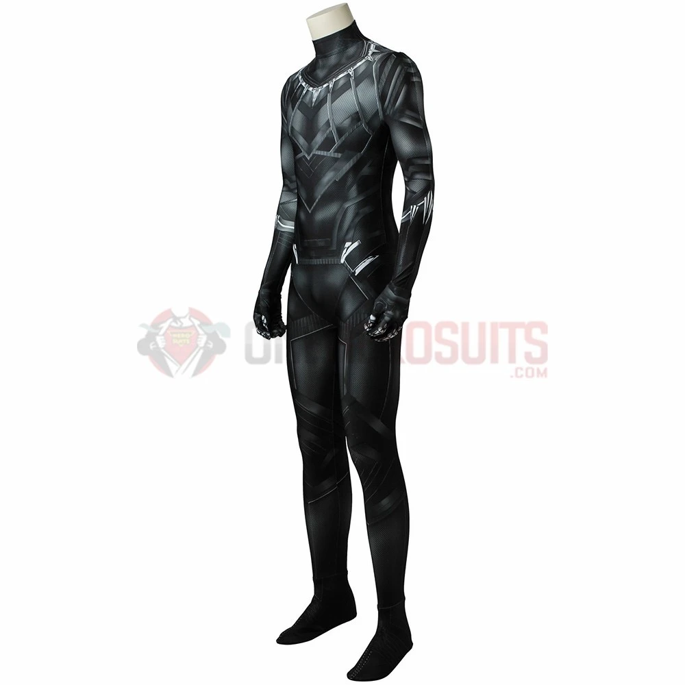 Black Panther Suit 3D Printed T'challa Civil War Bodysuit 4 Black Panther Suit 3D Printed T'challa Civil War Bodysuit - Image 2