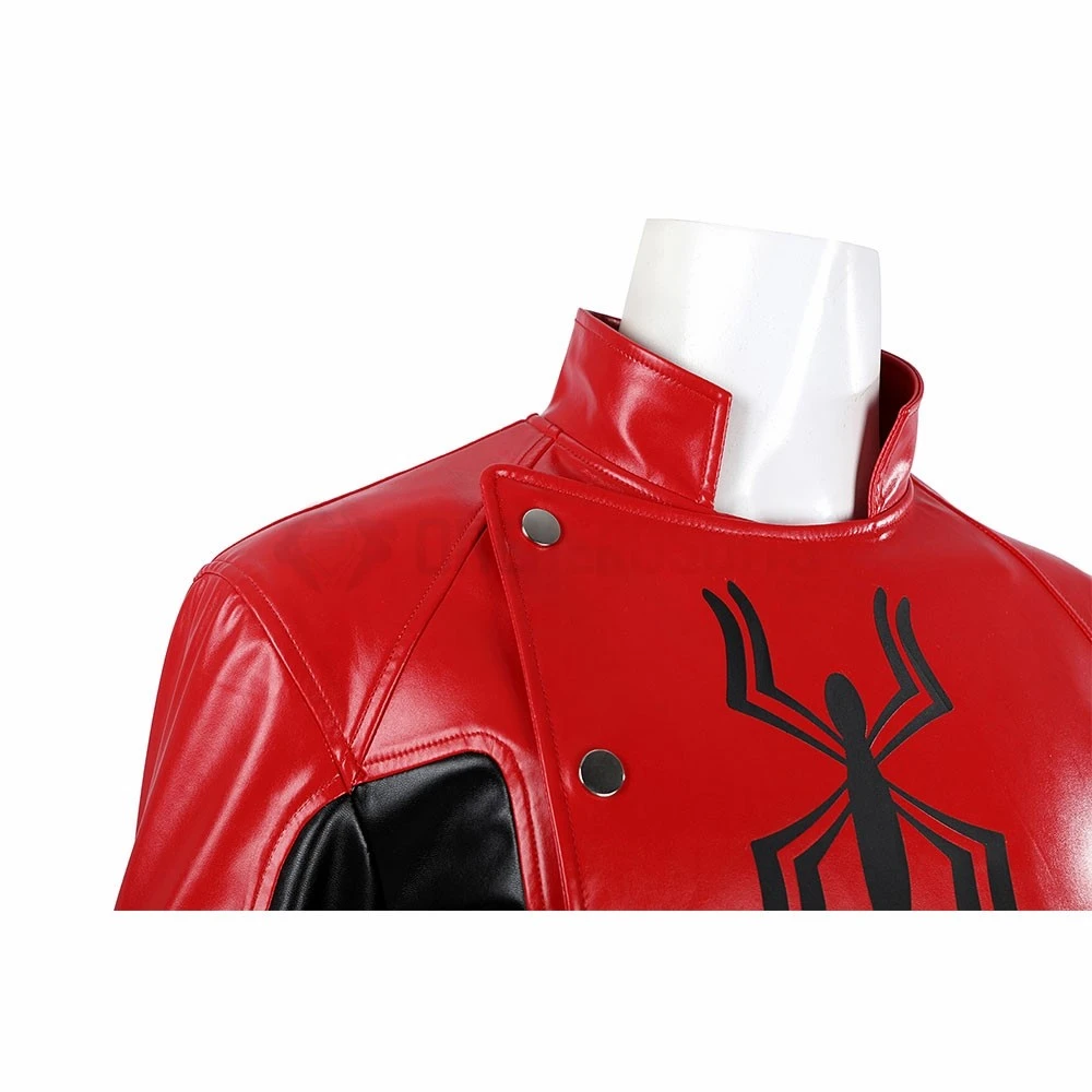 Marvel's Spider-Man 2 Last Stand Cosplay Costume Red Leather Jacket 10 Marvel's Spider-Man 2 Last Stand Cosplay Costume Red Leather Jacket - Image 8