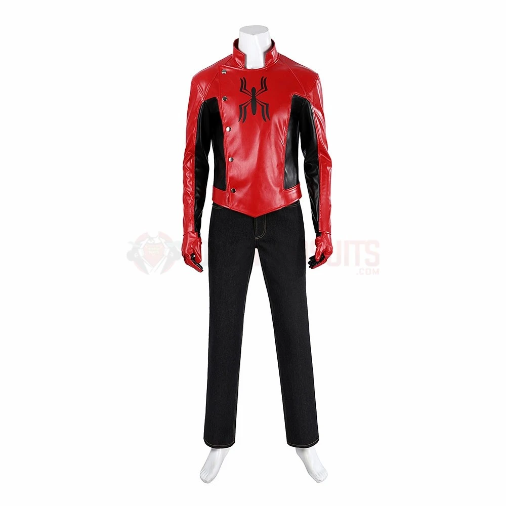 Marvel's Spider-Man 2 Last Stand Cosplay Costume Red Leather Jacket 4 Marvel's Spider-Man 2 Last Stand Cosplay Costume Red Leather Jacket - Image 2