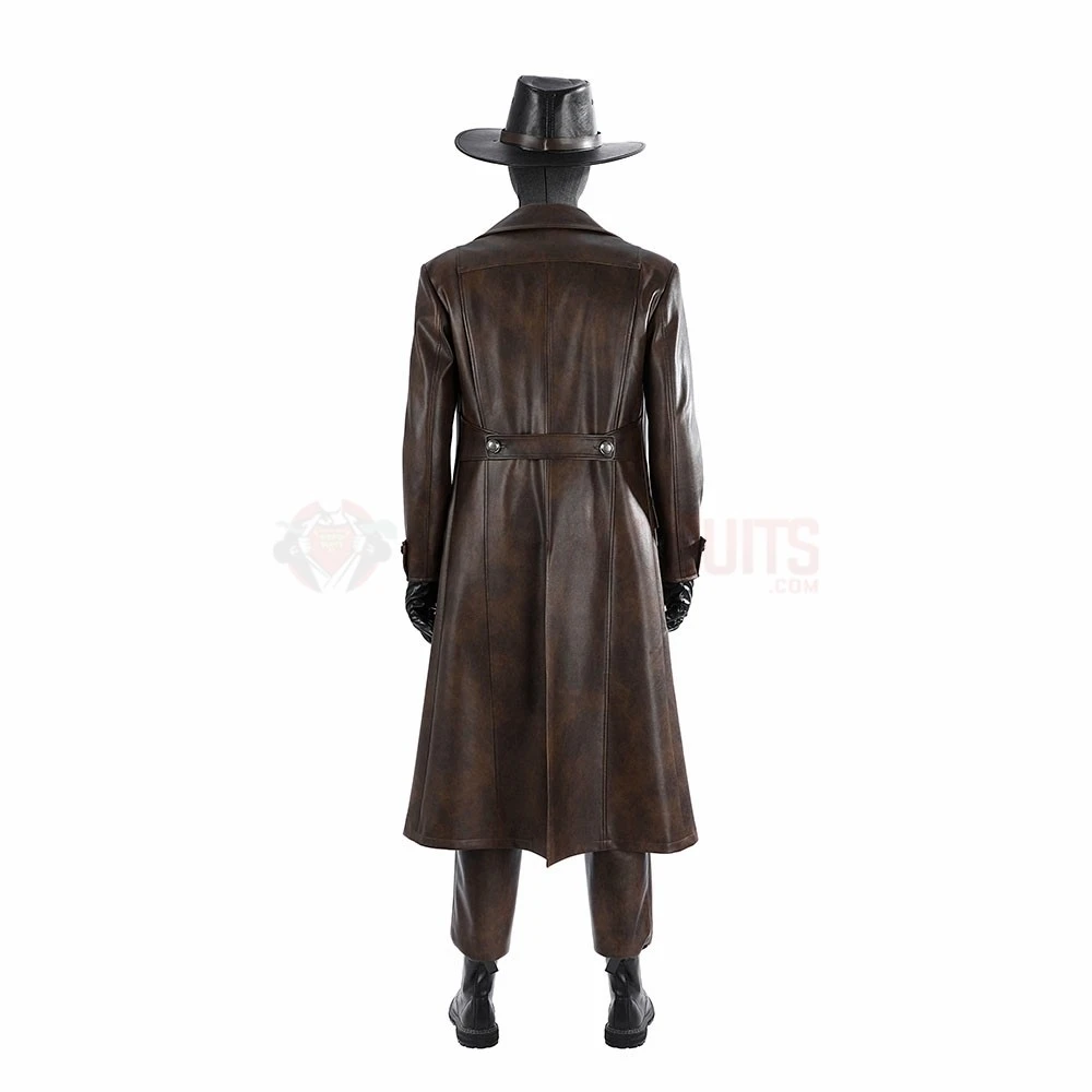 Spiderman Noir Cosplay Costume Spider-Noir Brown Suit 4 Spiderman Noir Cosplay Costume Spider-Noir Brown Suit - Image 2