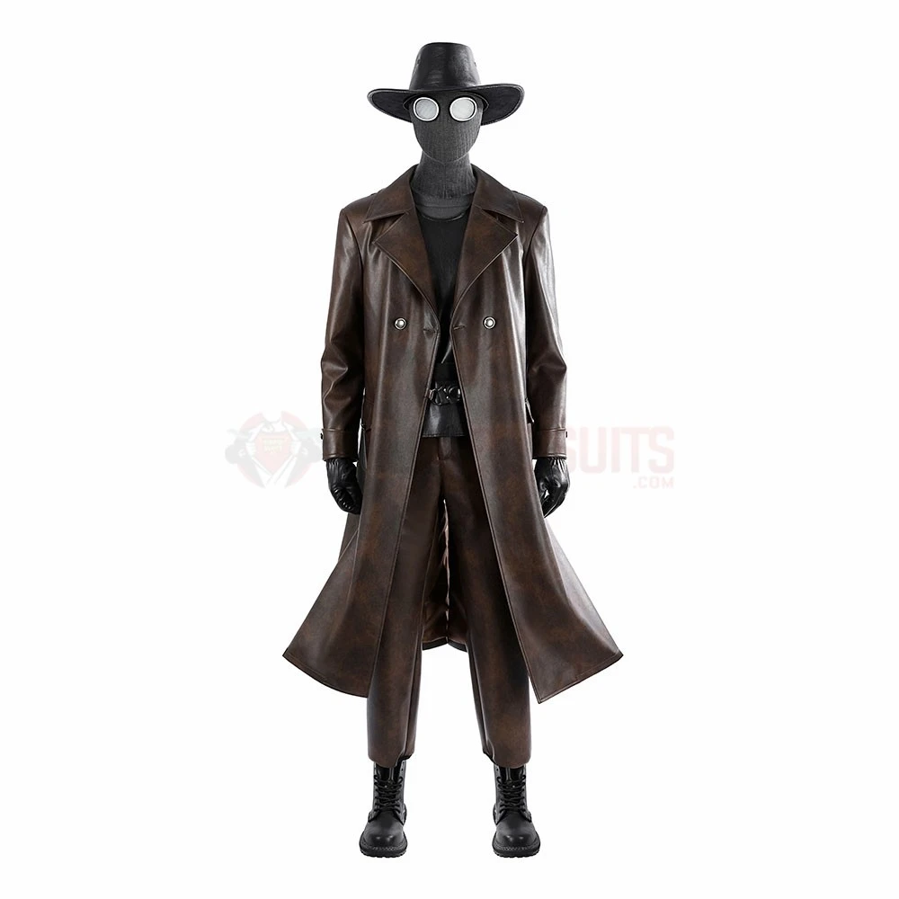 Spiderman Noir Cosplay Costume Spider-Noir Brown Suit 3 Spiderman Noir Cosplay Costume Spider-Noir Brown Suit