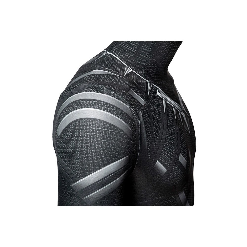 Black Panther Cosplay Costume Detail Printed Spandex Suit 17 Black Panther Cosplay Costume Detail Printed Spandex Suit - Image 15