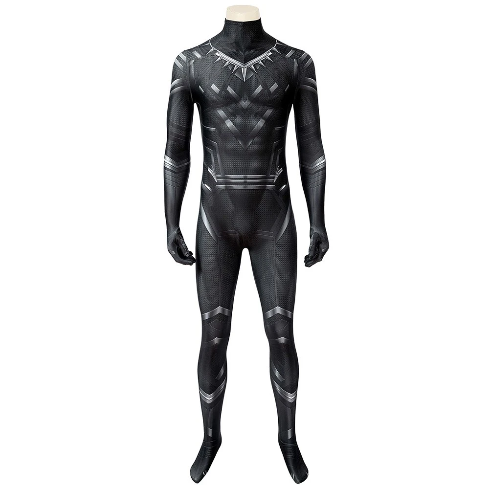 Black Panther Cosplay Costume Detail Printed Spandex Suit 19 Black Panther Cosplay Costume Detail Printed Spandex Suit - Image 17