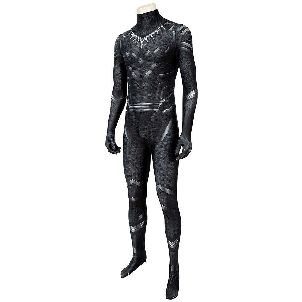 Black Panther Cosplay Costume Detail Printed Spandex Suit 20 Black Panther Cosplay Costume Detail Printed Spandex Suit - Image 18