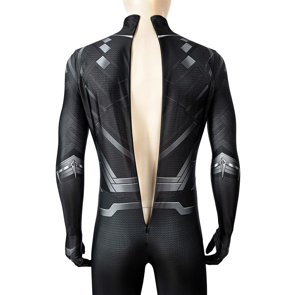 Black Panther Cosplay Costume Detail Printed Spandex Suit 11 Black Panther Cosplay Costume Detail Printed Spandex Suit - Image 9