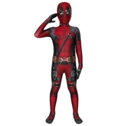 Kids Deadpool Cosplay Suit 3D Printed Spandex Deadpool Suit For Children -One Hero Suits Store j19003aa kida 5