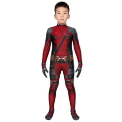 Kids Deadpool Cosplay Suit 3D Printed Spandex Deadpool Suit For Children -One Hero Suits Store j19003aa kida 7