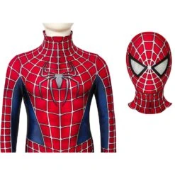 Kids Spider-man Cosplay Suit Spandex Tobey Maguire Suit Printed Edition -One Hero Suits Store j19036ab kida 10