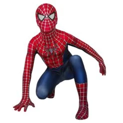 Kids Spider-man Cosplay Suit Spandex Tobey Maguire Suit Printed Edition -One Hero Suits Store j19036ab kida 4