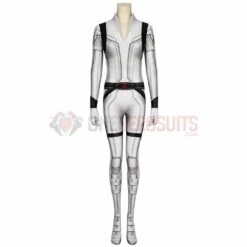 Natasha Romanoff Spandex White Cosplay Costumes Black Widow 3D Printed Cosplay Suit