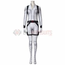 Black Widow Natasha Romanoff Cosplay Costumes White 3D Printed Cosplay Suit