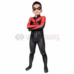 Gifts For Kids Nightwing Cosplay Suit Children Teen Titans Cosplay Red Bodysuit -One Hero Suits Store j19061ea kida 2
