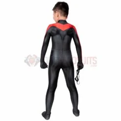 Gifts For Kids Nightwing Cosplay Suit Children Teen Titans Cosplay Red Bodysuit -One Hero Suits Store j19061ea kida 3