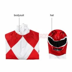 Red Power Ranger Cosplay Suit Classic Red Spandex Power Rangers Costumes