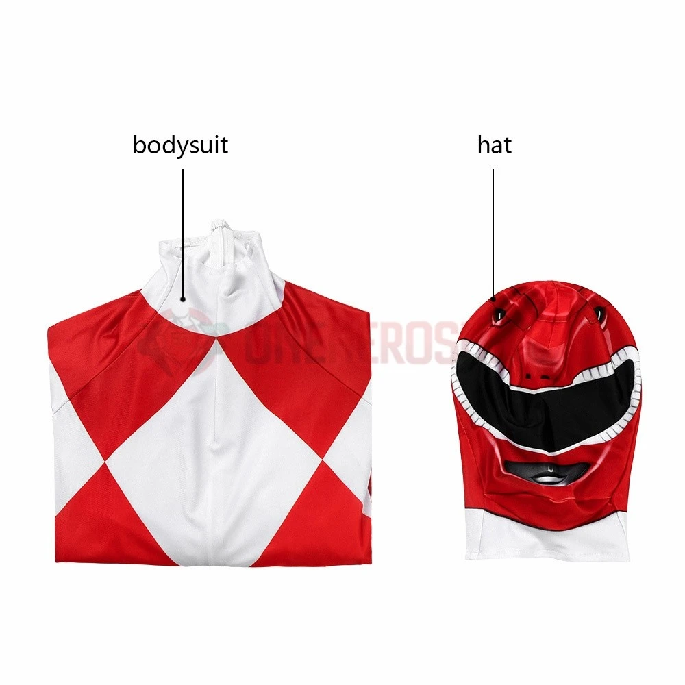 Red Power Ranger Cosplay Suit Classic Red Spandex Power Rangers Costumes 3 Red Power Ranger Cosplay Suit Classic Red Spandex Power Rangers Costumes