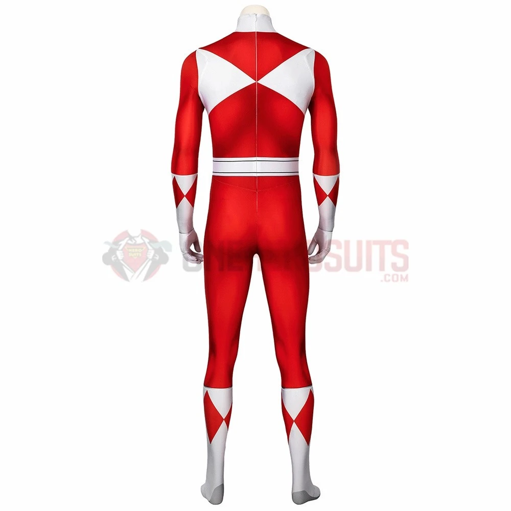 Red Power Ranger Cosplay Suit Classic Red Spandex Power Rangers Costumes 6 Red Power Ranger Cosplay Suit Classic Red Spandex Power Rangers Costumes - Image 4