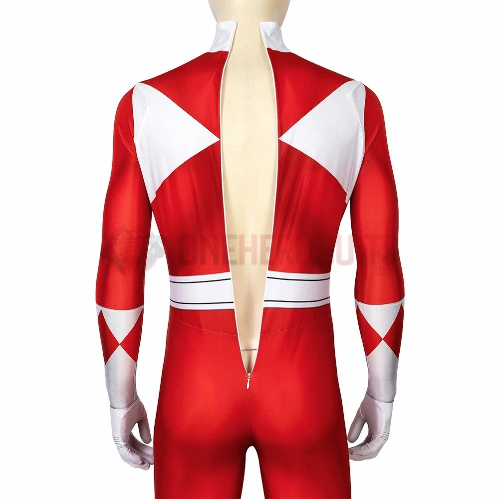 Red Power Ranger Cosplay Suit Classic Red Spandex Power Rangers Costumes 12 Red Power Ranger Cosplay Suit Classic Red Spandex Power Rangers Costumes - Image 10