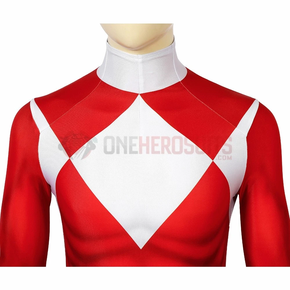Red Power Ranger Cosplay Suit Classic Red Spandex Power Rangers Costumes 8 Red Power Ranger Cosplay Suit Classic Red Spandex Power Rangers Costumes - Image 6