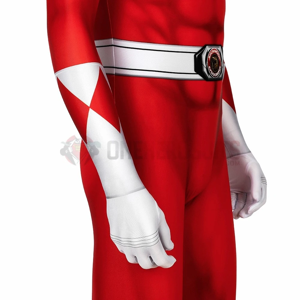 Red Power Ranger Cosplay Suit Classic Red Spandex Power Rangers Costumes 10 Red Power Ranger Cosplay Suit Classic Red Spandex Power Rangers Costumes - Image 8
