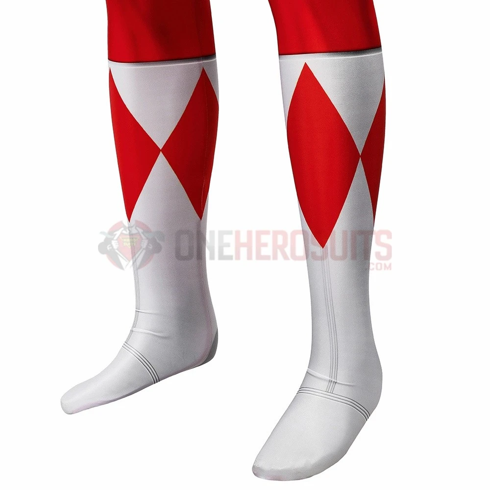 Red Power Ranger Cosplay Suit Classic Red Spandex Power Rangers Costumes 11 Red Power Ranger Cosplay Suit Classic Red Spandex Power Rangers Costumes - Image 9