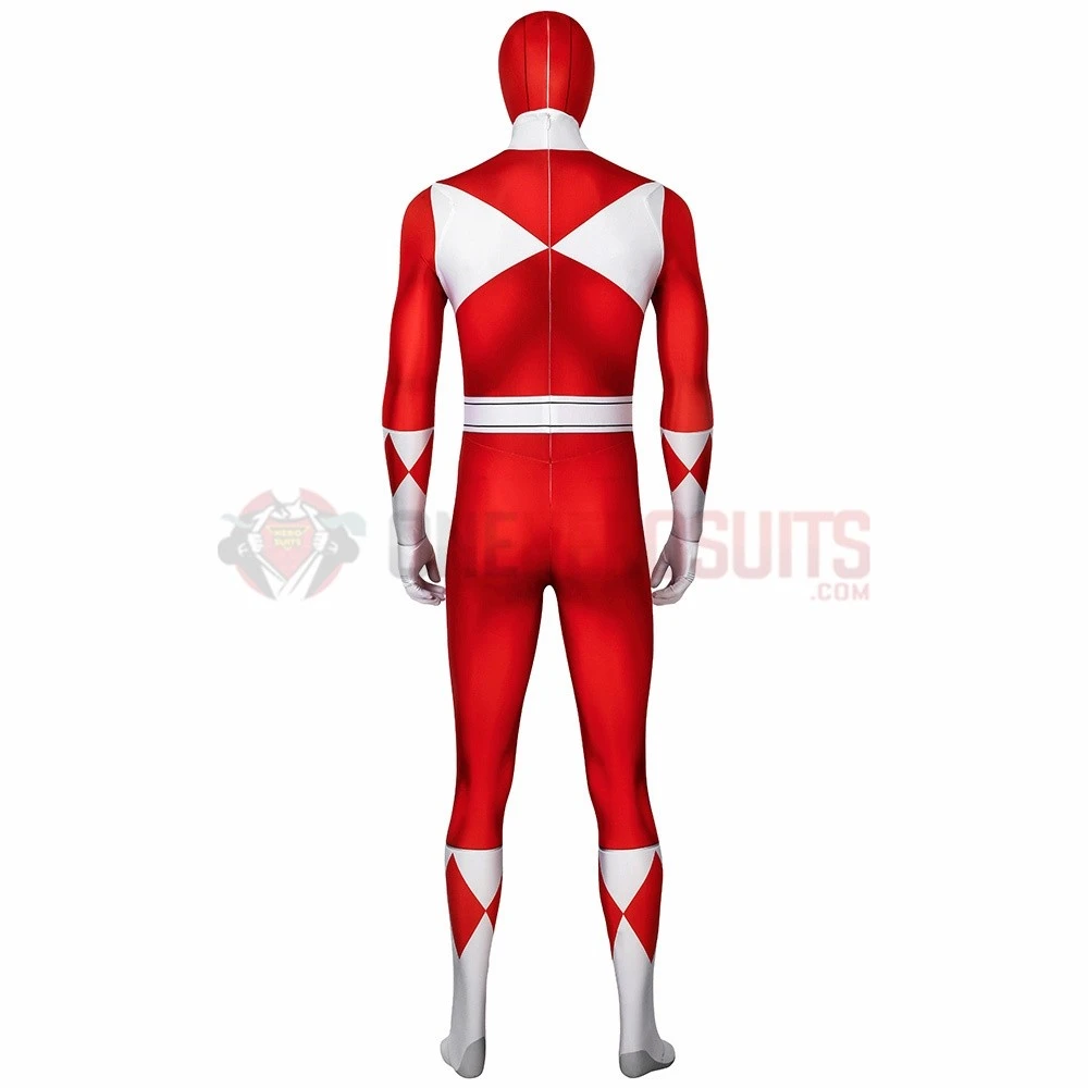 Red Power Ranger Cosplay Suit Classic Red Spandex Power Rangers Costumes 15 Red Power Ranger Cosplay Suit Classic Red Spandex Power Rangers Costumes - Image 13