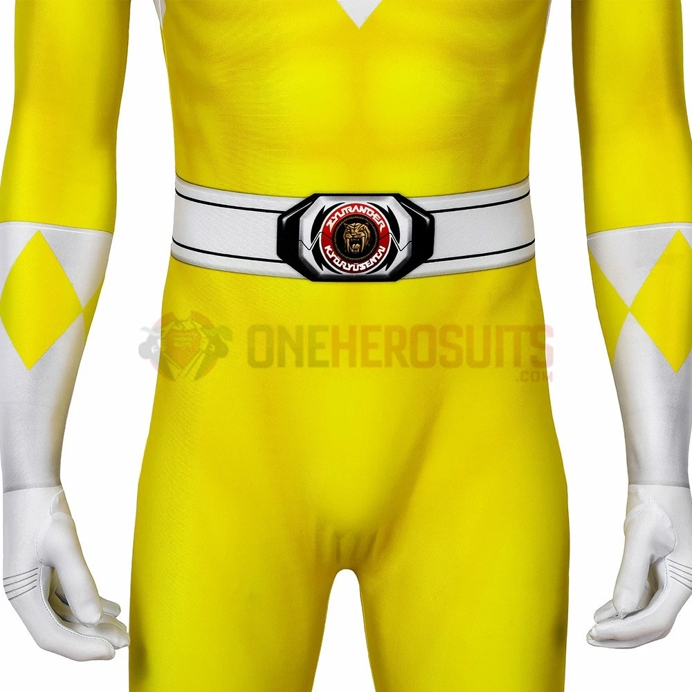 Yellow Power Ranger Suit Spandex Power Rangers Costumes Printed Edition 5 Yellow Power Ranger Suit Spandex Power Rangers Costumes Printed Edition - Image 3