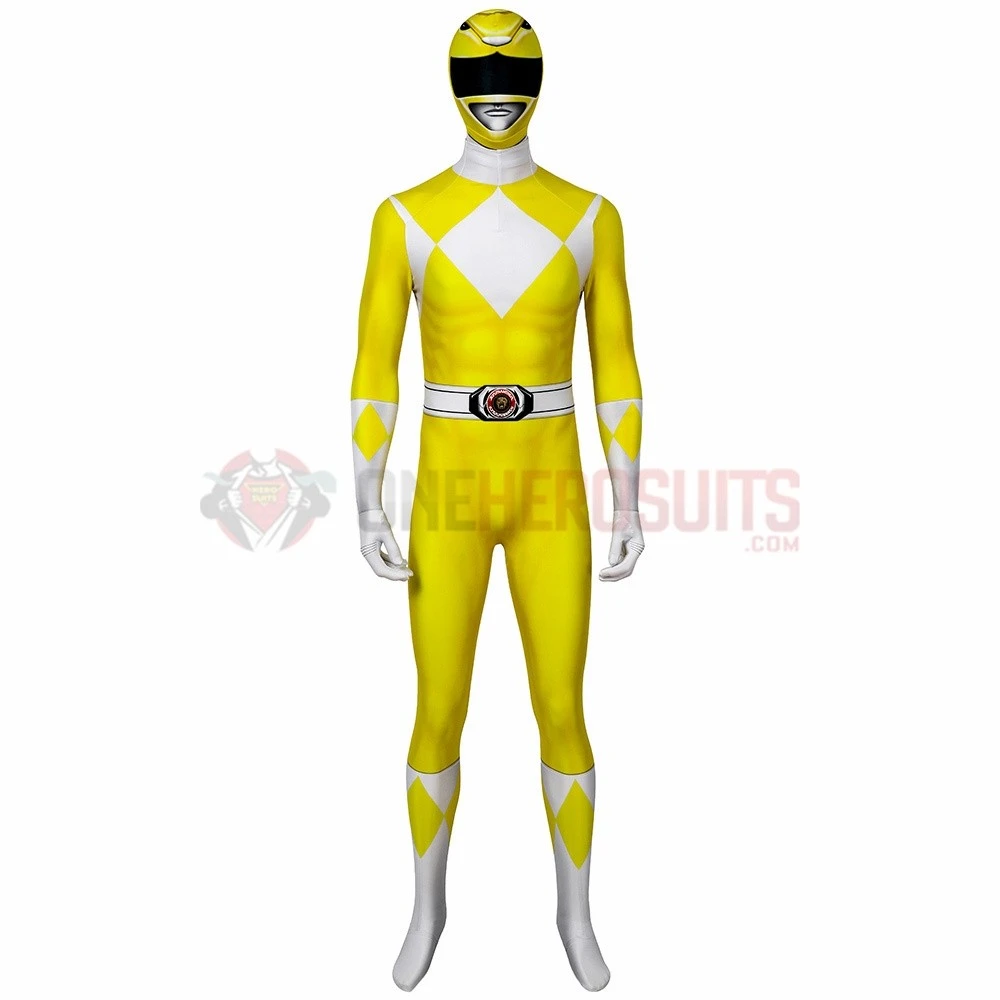 Yellow Power Ranger Suit Spandex Power Rangers Costumes Printed Edition 14 Yellow Power Ranger Suit Spandex Power Rangers Costumes Printed Edition - Image 12
