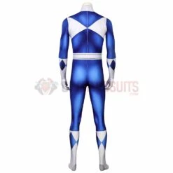 Blue Power Ranger Cosplay Suit Spandex Power Rangers Costumes Lightweight