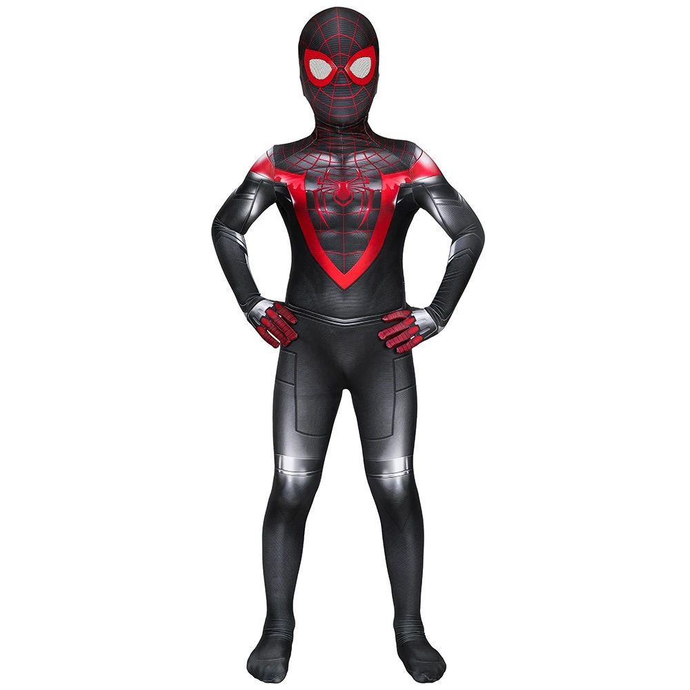 Kids Spider-man Miles Morales PS5 Cosplay Suit 3 Kids Spider-man Miles Morales PS5 Cosplay Suit