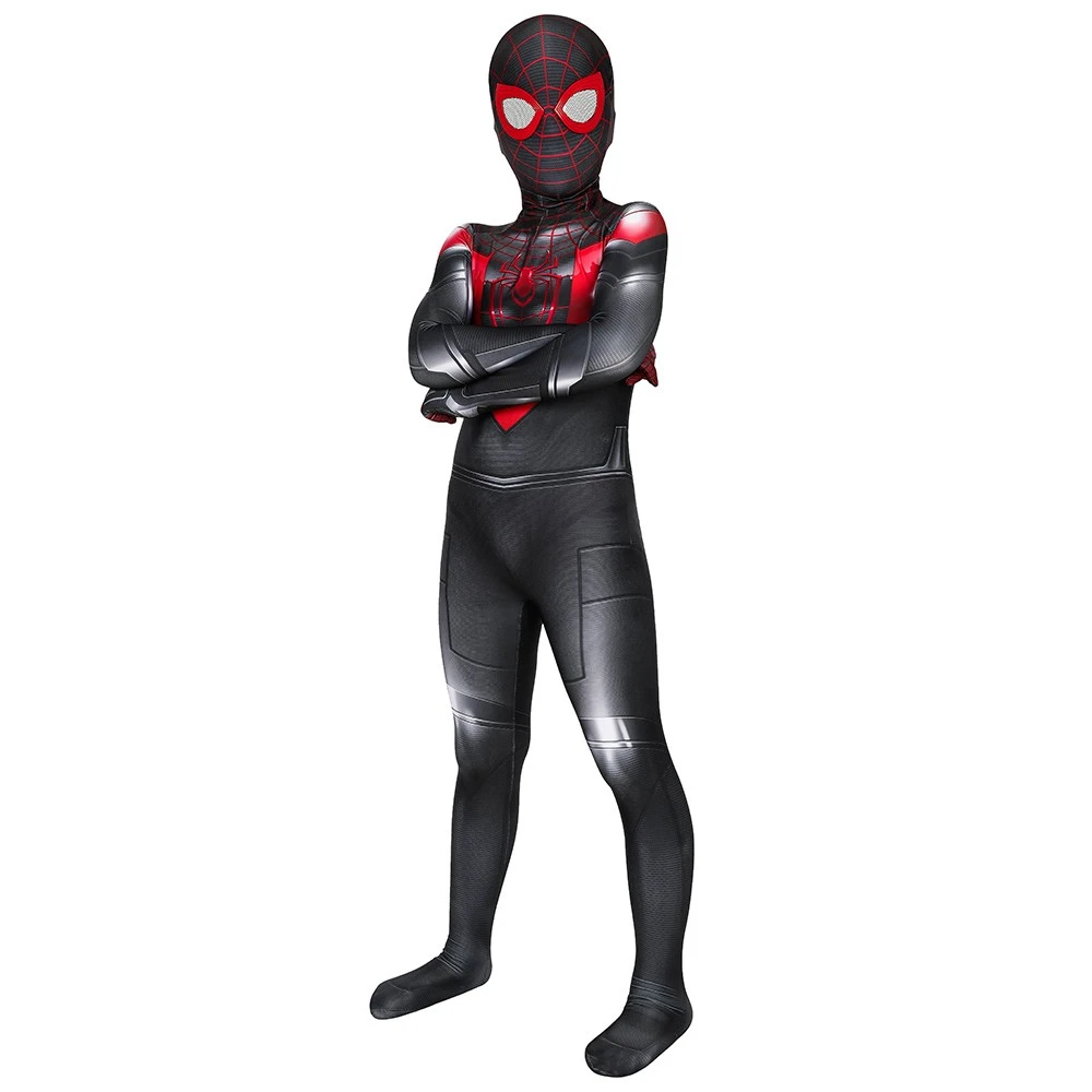 Kids Spider-man Miles Morales PS5 Cosplay Suit 4 Kids Spider-man Miles Morales PS5 Cosplay Suit - Image 2