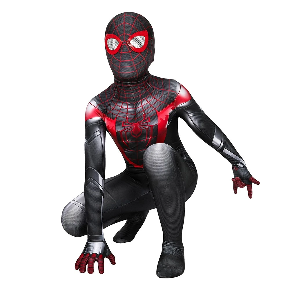 Kids Spider-man Miles Morales PS5 Cosplay Suit 5 Kids Spider-man Miles Morales PS5 Cosplay Suit - Image 3