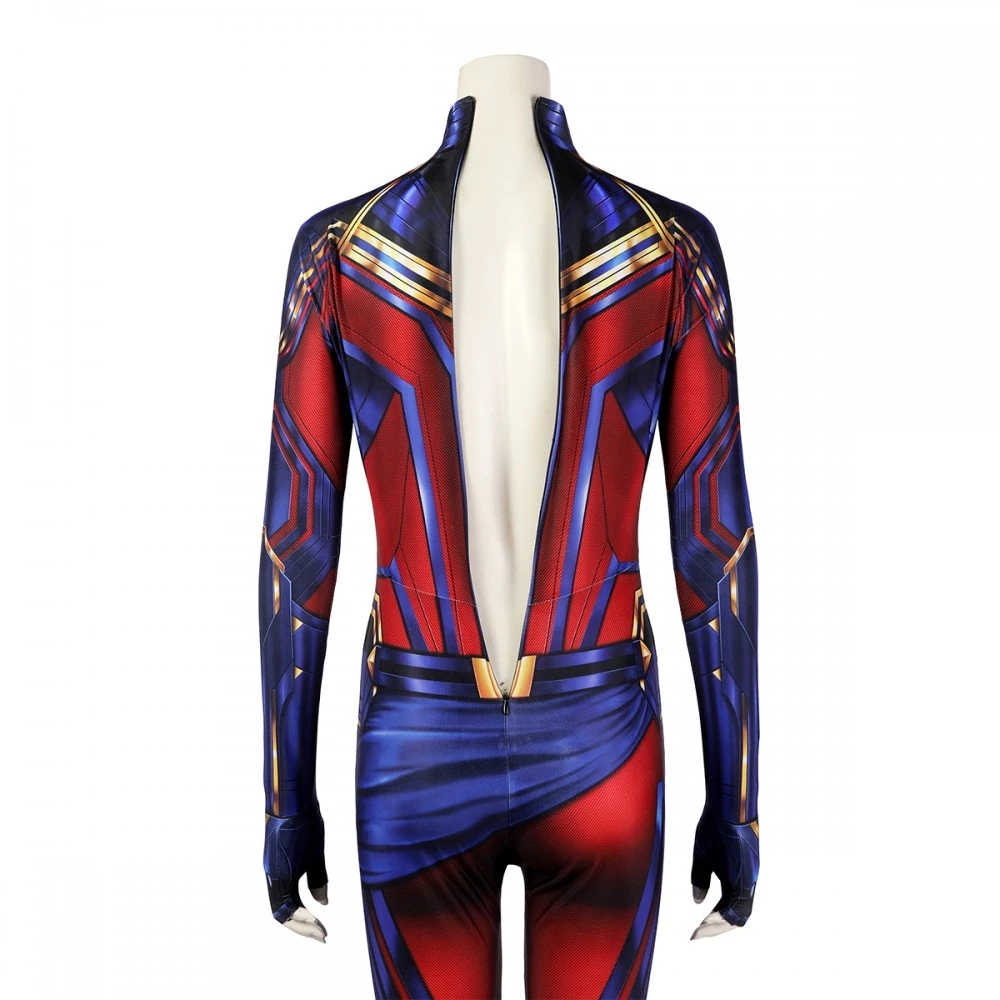 Captain Marvel Cosplay Costume Carol Danvers Spandex Bodysuit 15 Captain Marvel Cosplay Costume Carol Danvers Spandex Bodysuit - Image 13