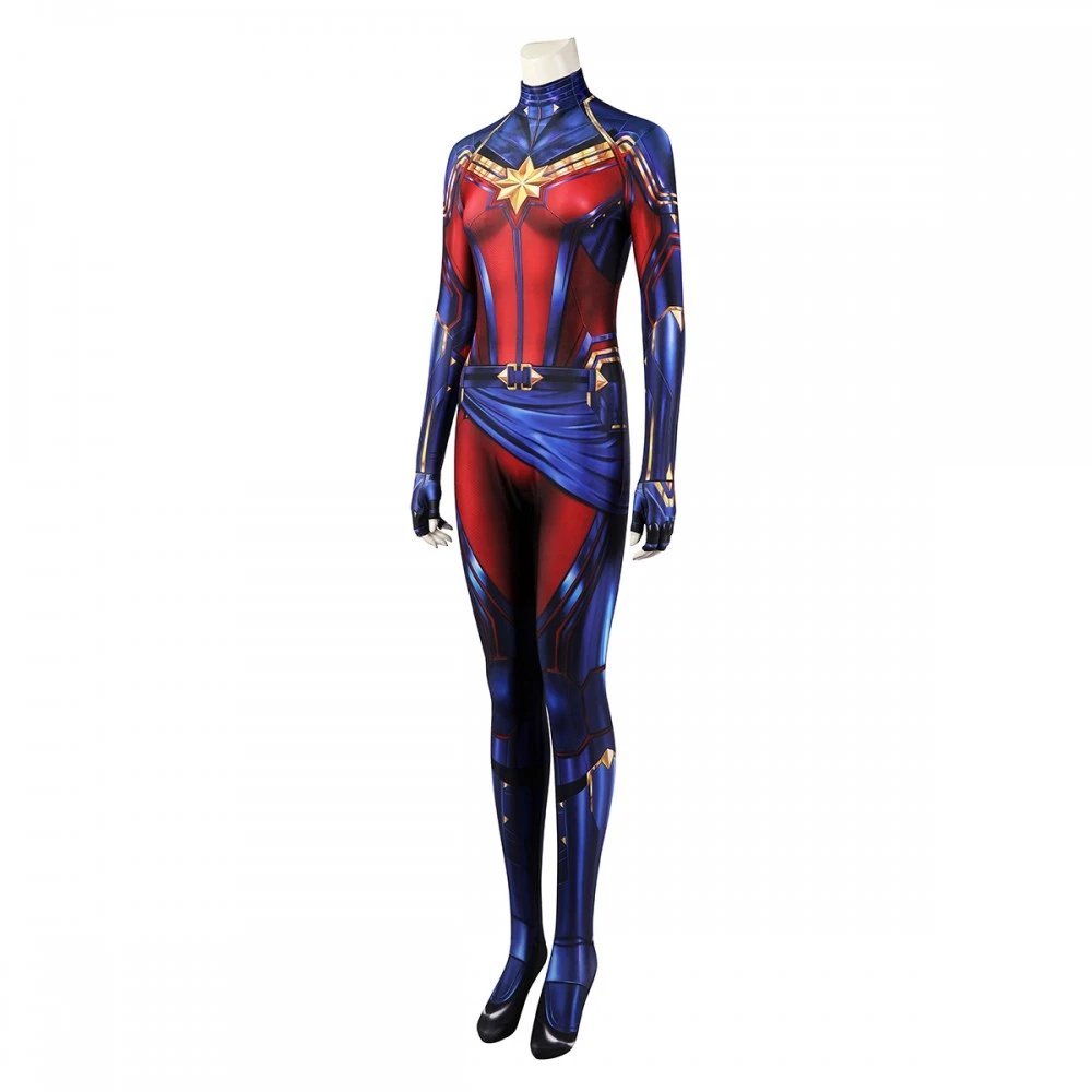 Captain Marvel Cosplay Costume Carol Danvers Spandex Bodysuit 18 Captain Marvel Cosplay Costume Carol Danvers Spandex Bodysuit - Image 16