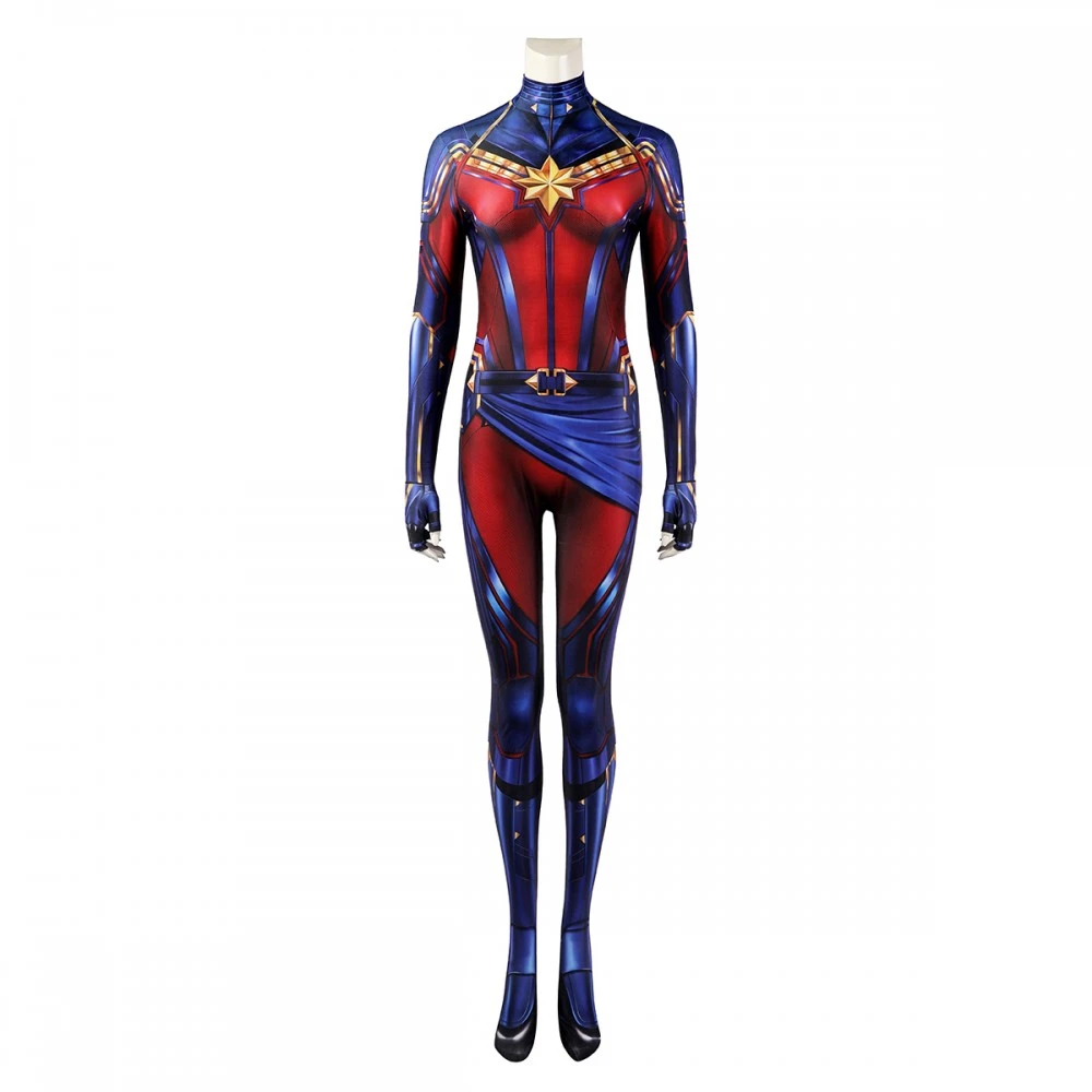 Captain Marvel Cosplay Costume Carol Danvers Spandex Bodysuit 19 Captain Marvel Cosplay Costume Carol Danvers Spandex Bodysuit - Image 17