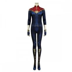 The Marvels Captain Marvel Cosplay Costume Carol Danvers Spandex Bodysuit