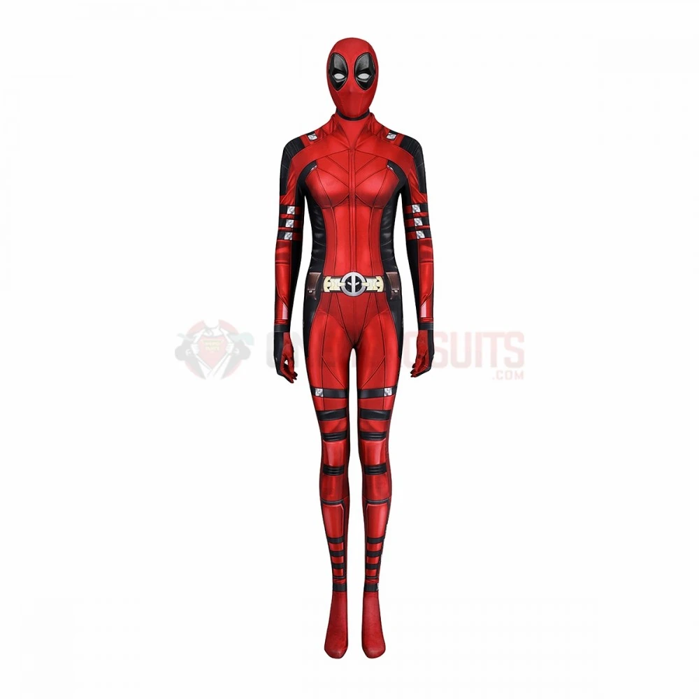 Lady Deadpool Cosplay Costume Deadpool 3 Movie Edition Spandex Bodysuit 4 Lady Deadpool Cosplay Costume Deadpool 3 Movie Edition Spandex Bodysuit - Image 2