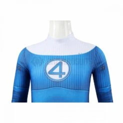 Kids Invisible Woman The Fantastic Four First Steps Cosplay Costumes Sue Storm Halloween Suit -One Hero Suits Store j25002fa kid 4