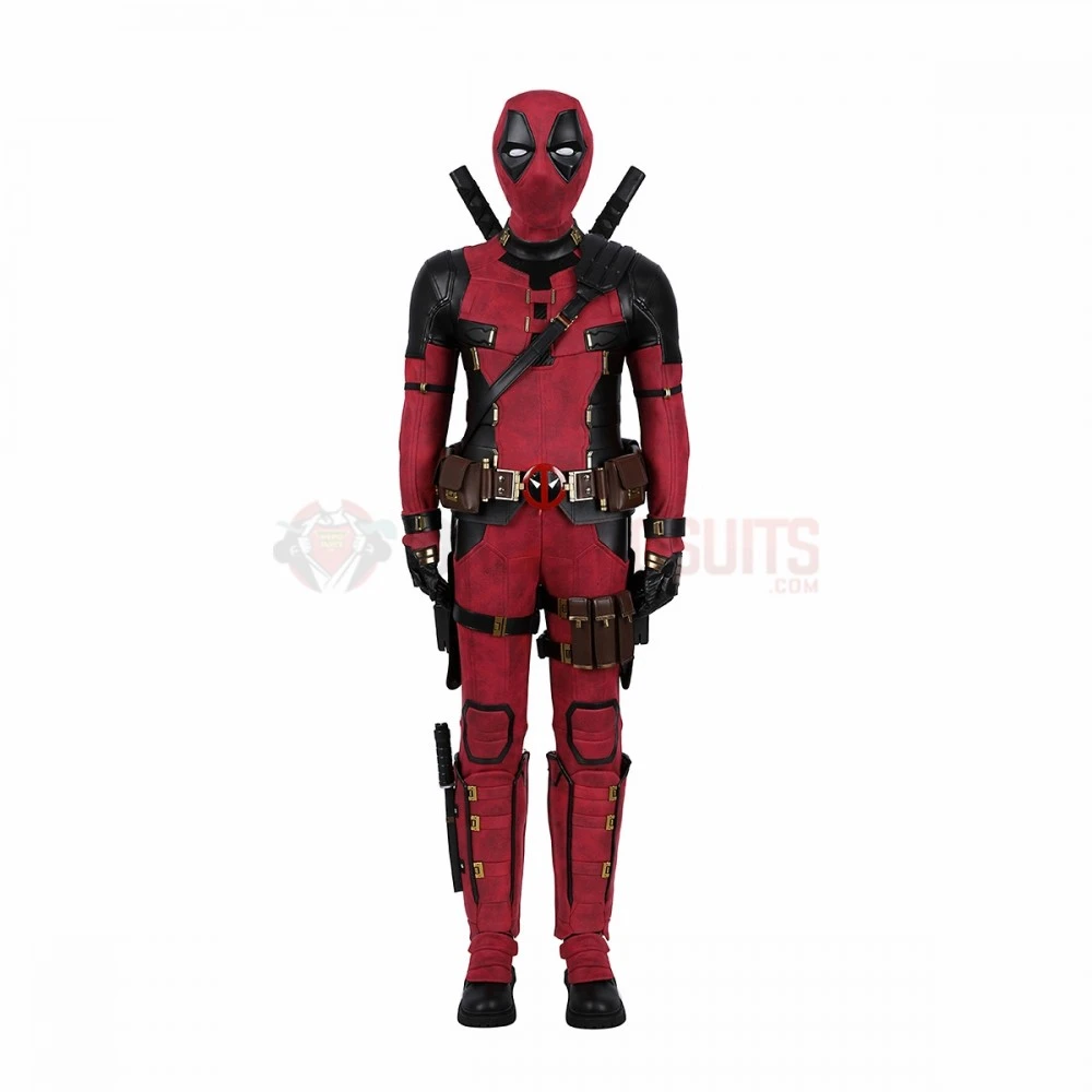 Kids Deadpool 3 Cosplay Costumes Wade Wilson Leather Edition Halloween Suits 4 Kids Deadpool 3 Cosplay Costumes Wade Wilson Leather Edition Halloween Suits - Image 2