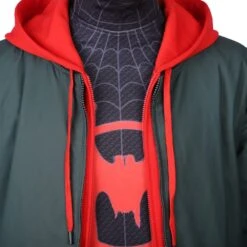 Miles Morales Cosplay Costumes Spider Man Into The Spider Verse Miles Green Coat 31 Miles Morales Cosplay Costumes Spider Man Into The Spider Verse Miles Green Coat -One Hero Suits Store m20190254a 10