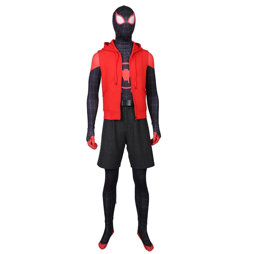 Miles Morales Cosplay Costumes Spider Man Into The Spider Verse Miles Green Coat 15 Miles Morales Cosplay Costumes Spider Man Into The Spider Verse Miles Green Coat - Image 13