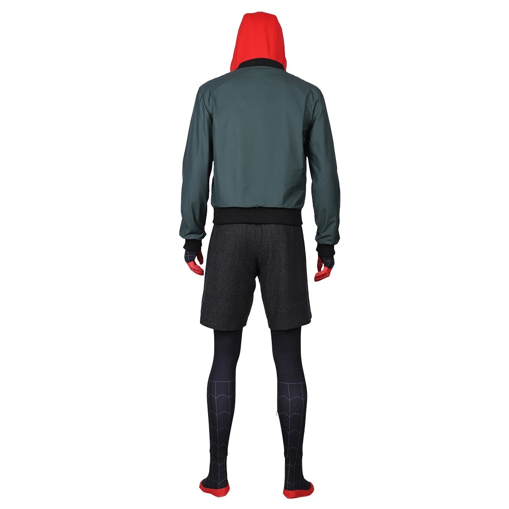 Miles Morales Cosplay Costumes Spider Man Into The Spider Verse Miles Green Coat 6 Miles Morales Cosplay Costumes Spider Man Into The Spider Verse Miles Green Coat - Image 4